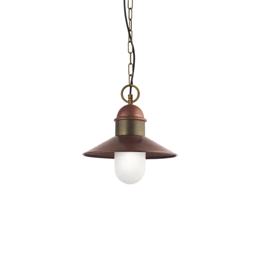 Borgo Outdoor Pendant in Antique Brass and Antique Copper