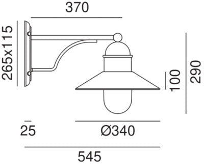 Il Fanale Borgo Outdoor Wall Light