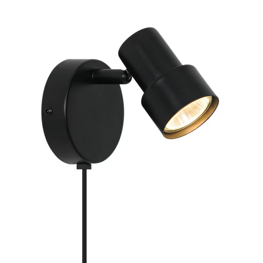 Boston Spot Wall Light in Black