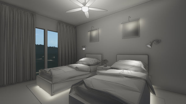 Coastal shared bedroom