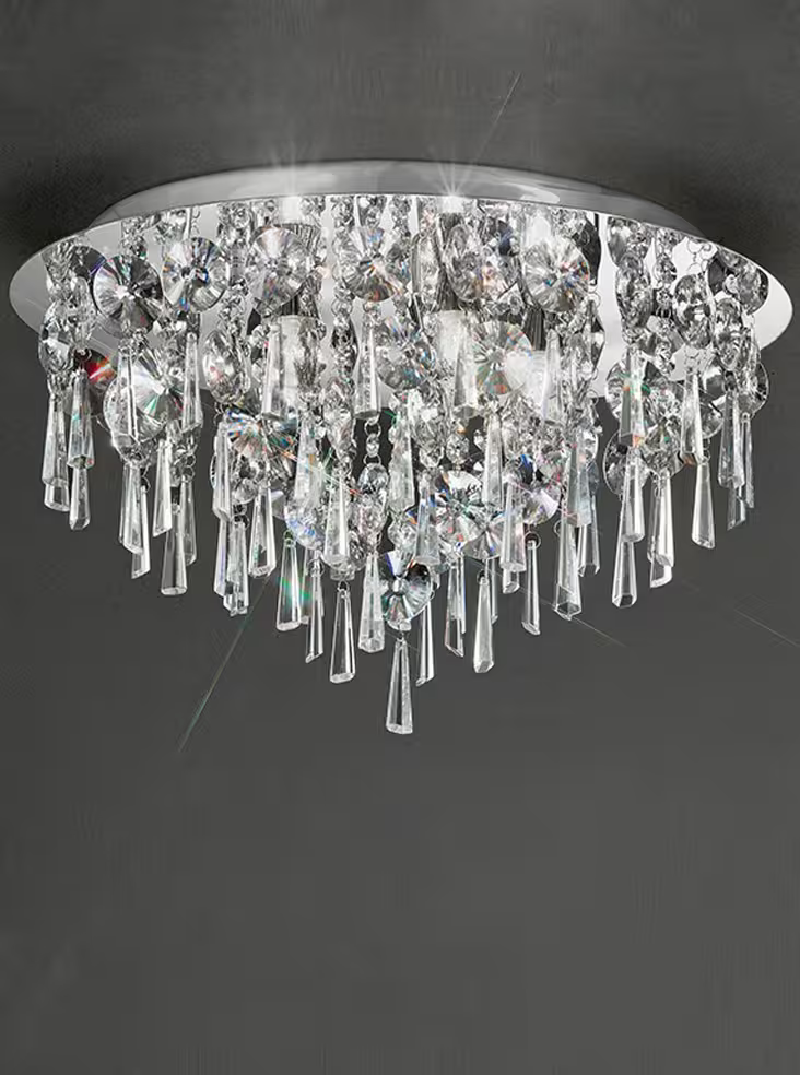 500mm Crystal Flush Mount IP44
