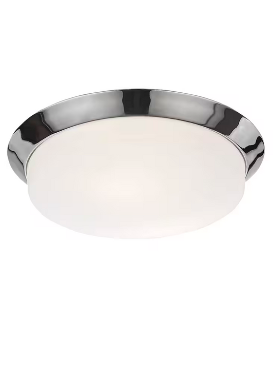 330mm Bathroom Flush Mount IP44 in Chrome