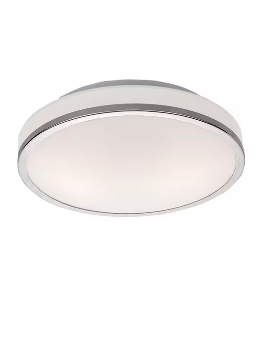 280mm Bathroom Flush Mount IP44 in Chrome