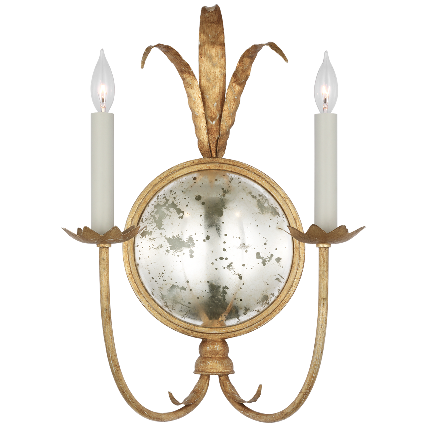 Gramercy Double Wall Light in Gilded Iron