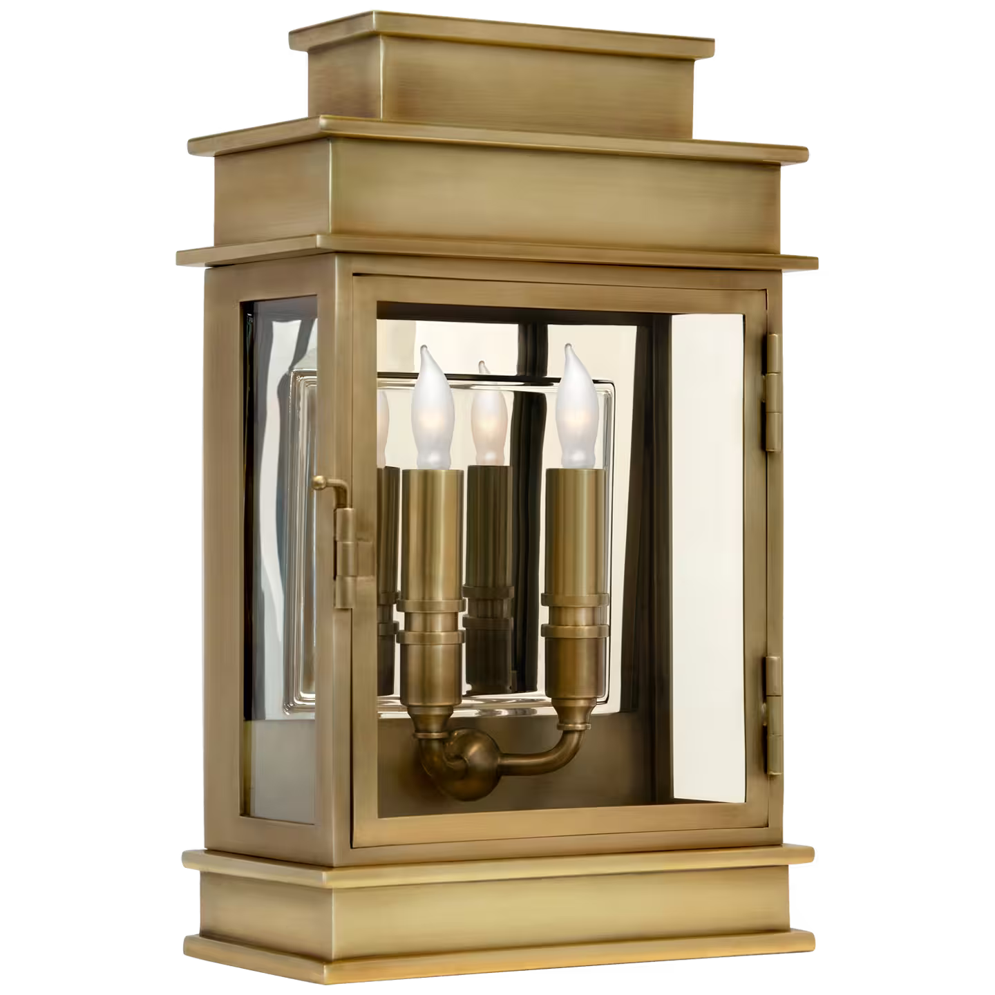 Linear Short Clear Glass Wall Lantern