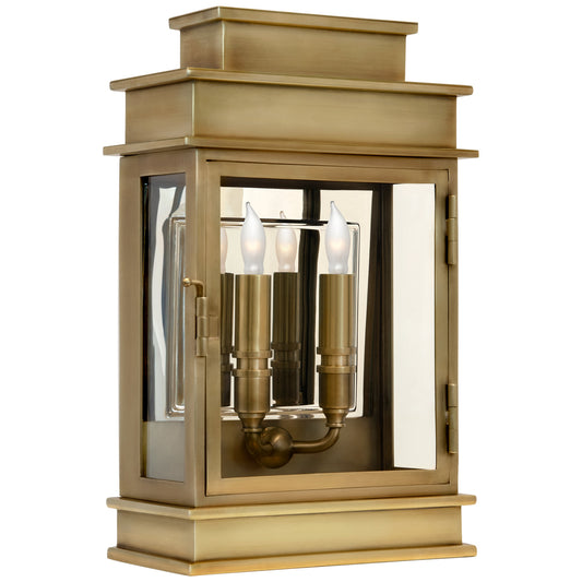 Linear Short Clear Glass Wall Lantern