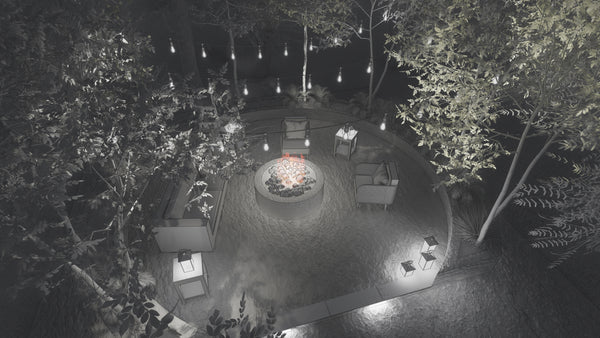 Cozy hygge garden lounge
