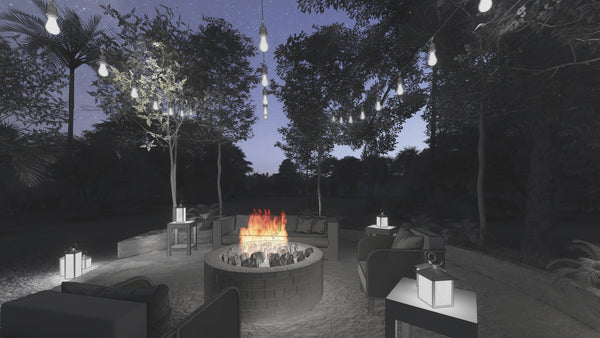 Cozy hygge garden lounge
