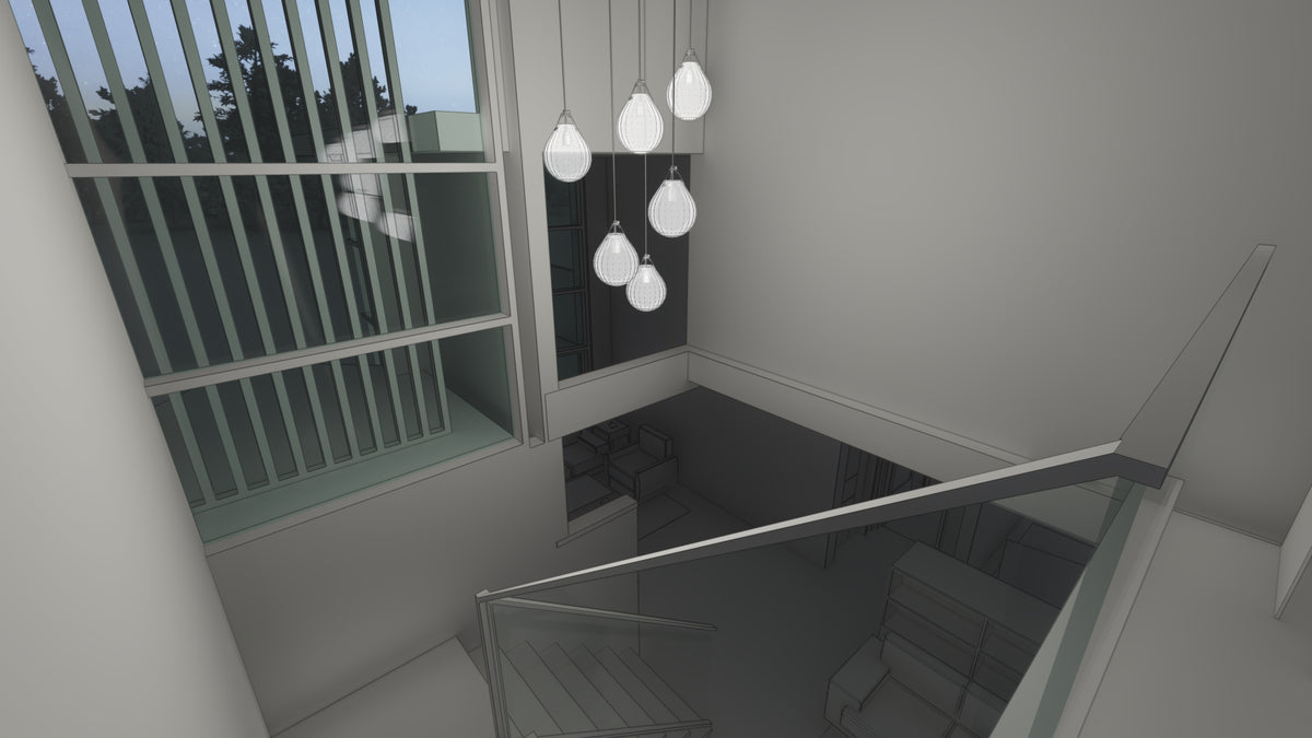 Staircase   dramatic feature lighting