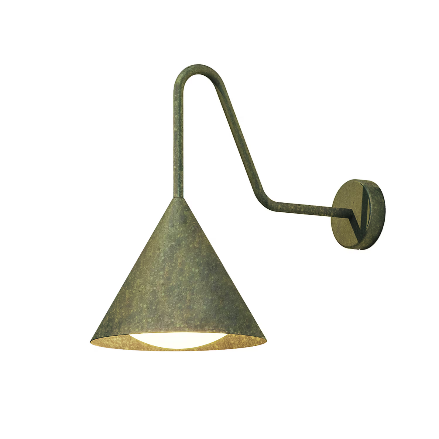 Cone Outdoor Swan Neck Wall Light