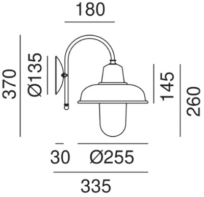 Il Fanale Contrada Outdoor Wall Light