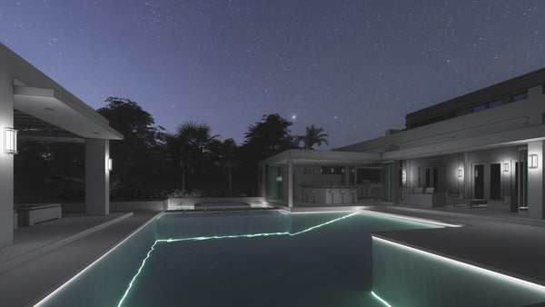 Dramatic modern pool