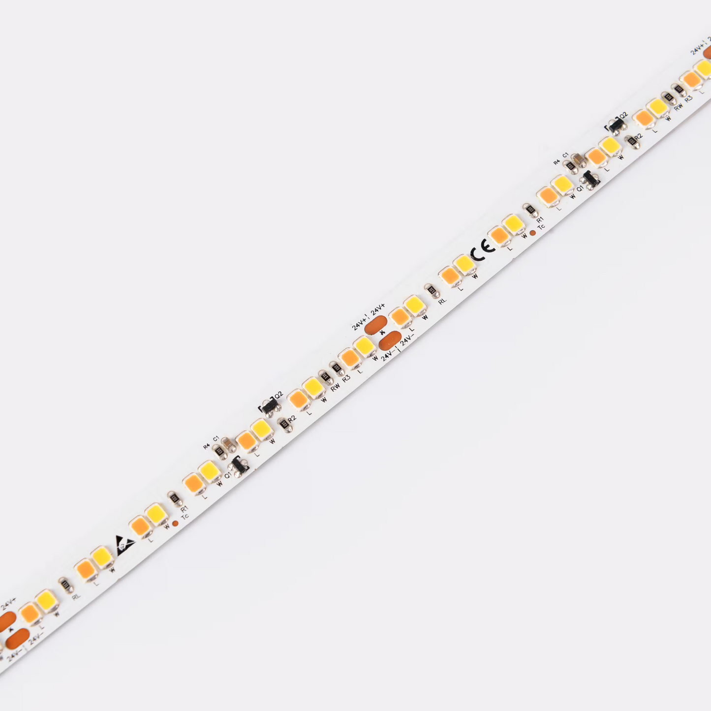 Dim to warm LED strip IP20 24V 14.4W/m CRI90 1900K-3000K 5m length