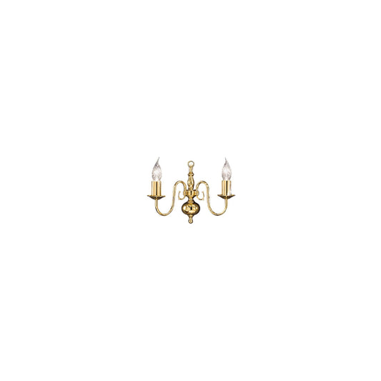 Robus 2-Light Large Wall Bracket in Polished Brass