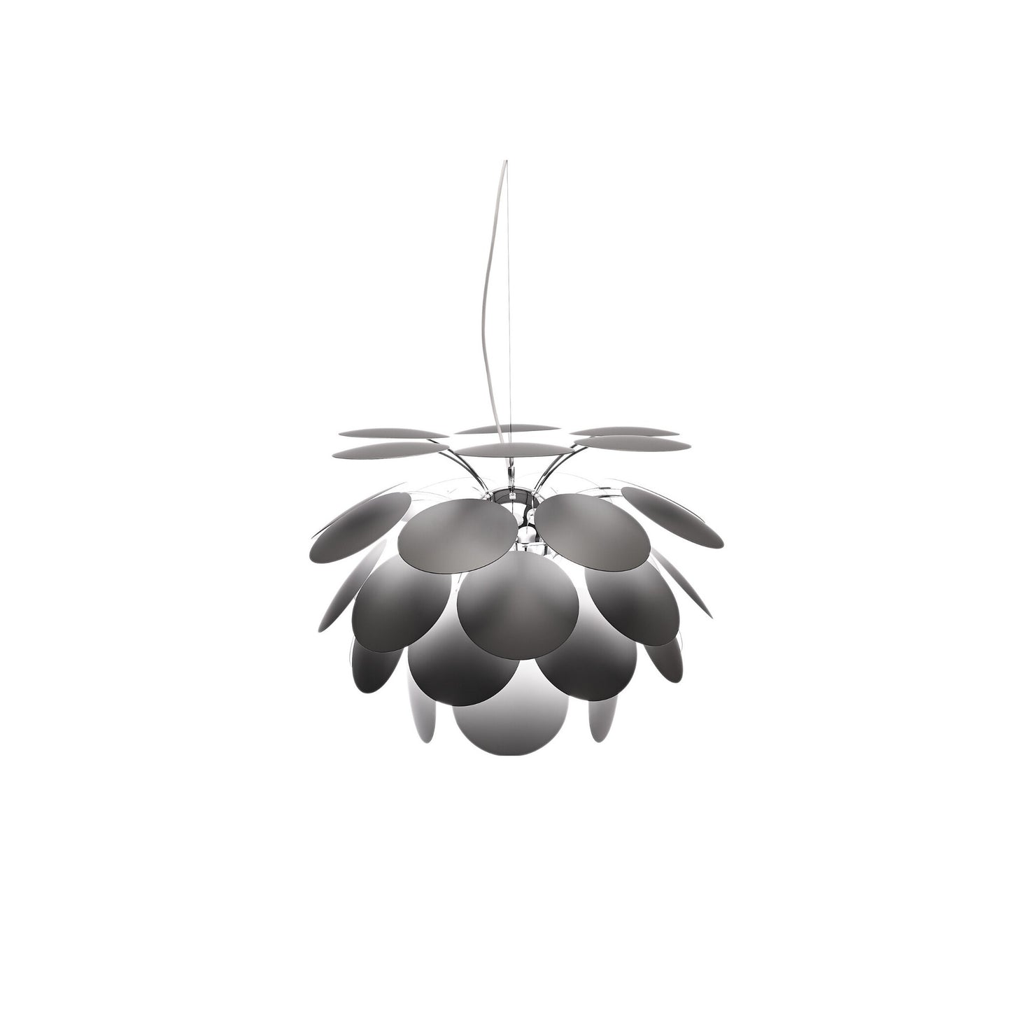 Discoco 88 Large Pendant with Opaque Discs On Chrome Sphere