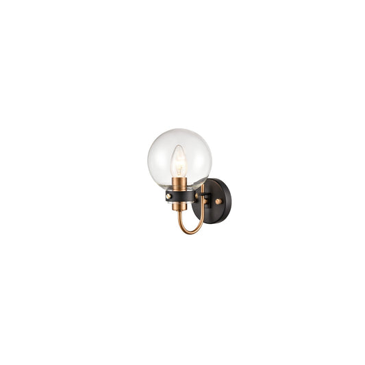Talis 1-Light Wall Bracket in Antique Gold & Matt Black