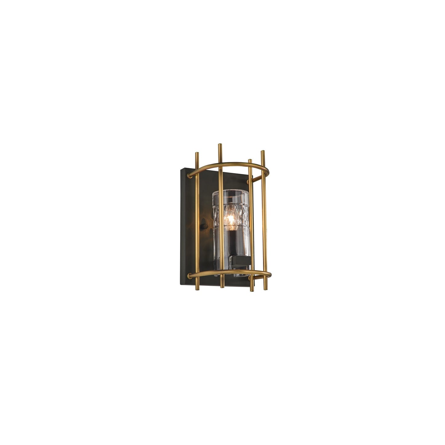 Obus 1-Light Wall Bracket in Black & Gold