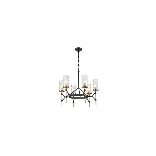Eadon 6-Light Chandelier in Black & Gold