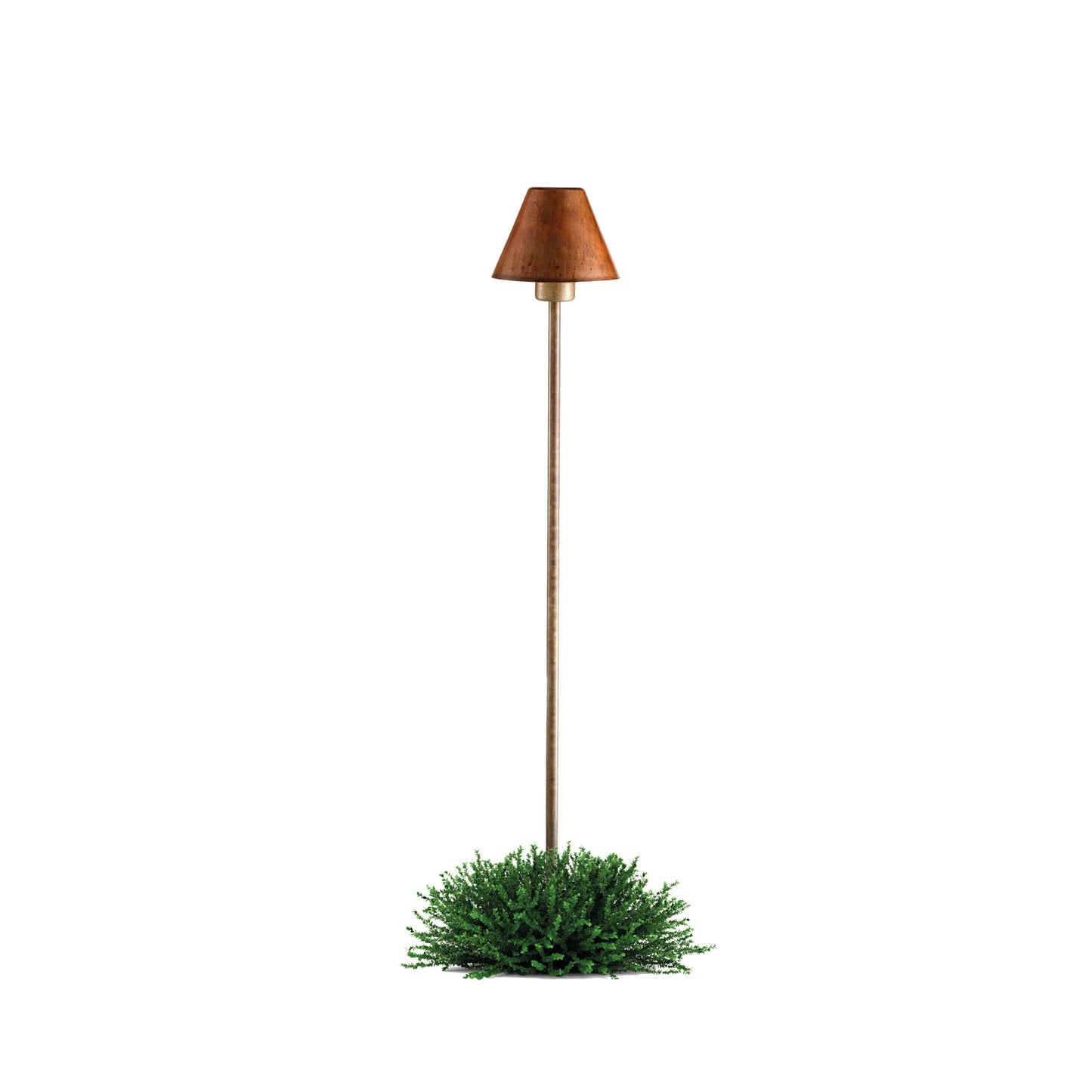 Fiordo Outdoor Floor Lamp in Antique Brass with Antique Copper Shade