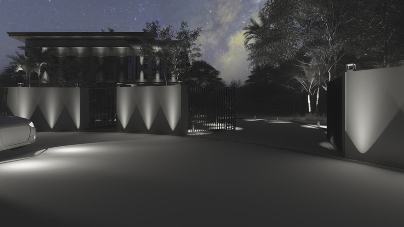 Grand entrance driveway