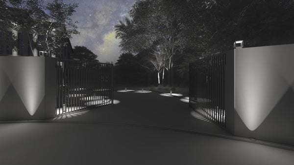 Grand entrance driveway