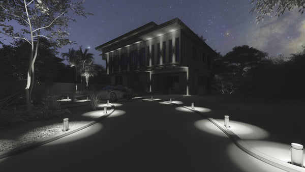 Grand entrance driveway