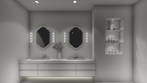 Glamorous hollywood bathroom