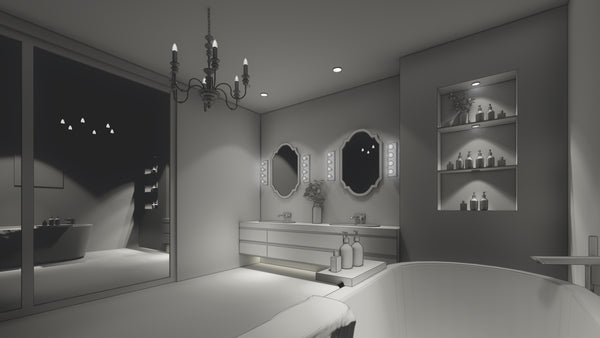 Glamorous hollywood bathroom