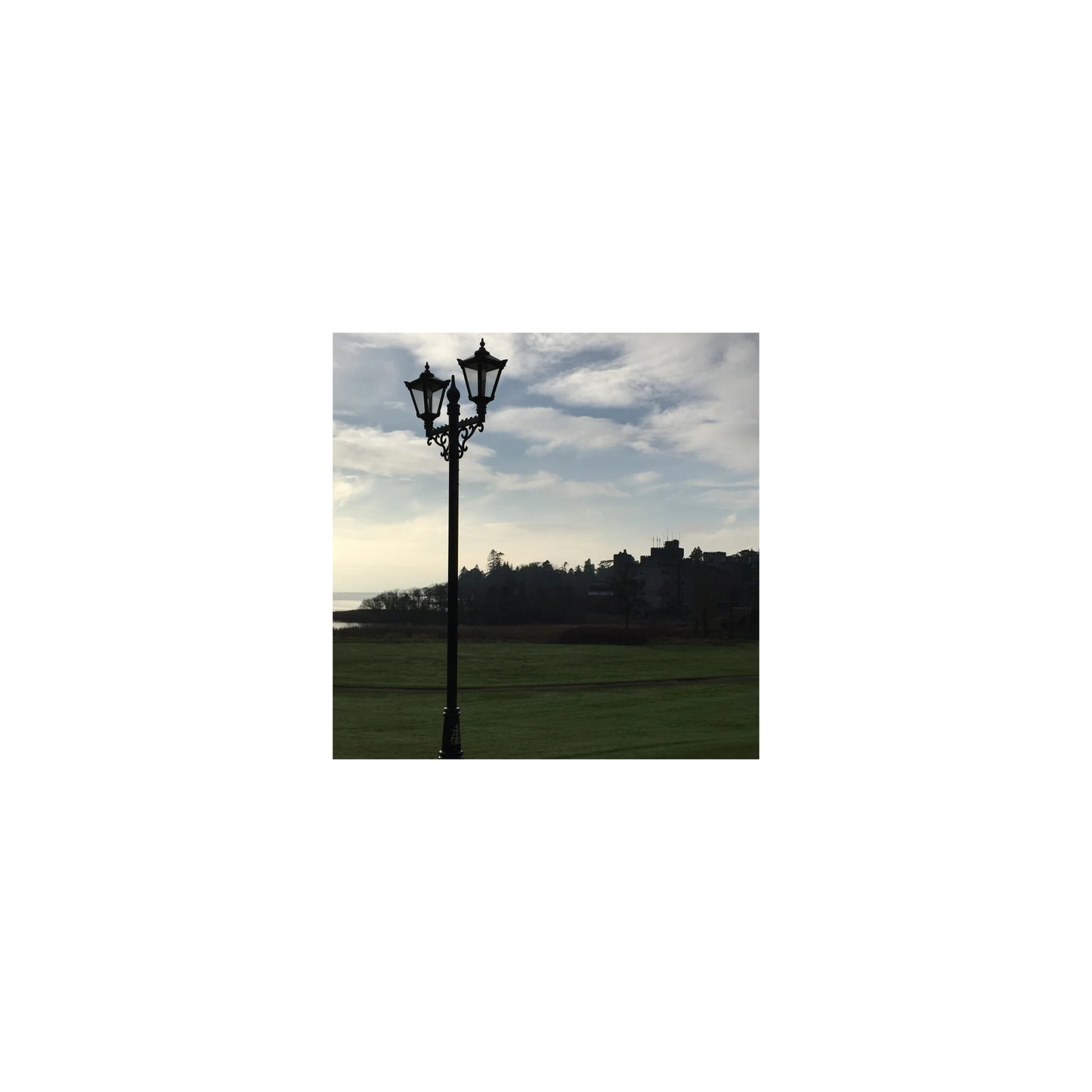 Victorian style large double headed lamp post 3.3m
