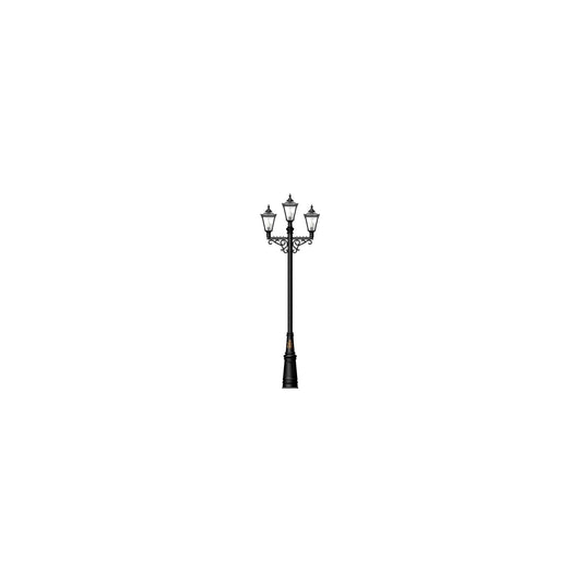 Victorian style large triple headed lamp post 3.5m