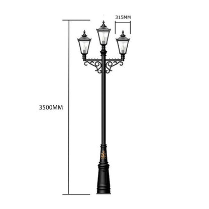 Harte Traditional Triple-Head Lamp Post
