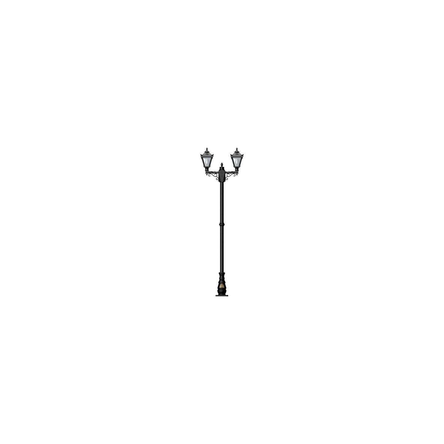 Victorian style medium double headed lamp post 2.47m