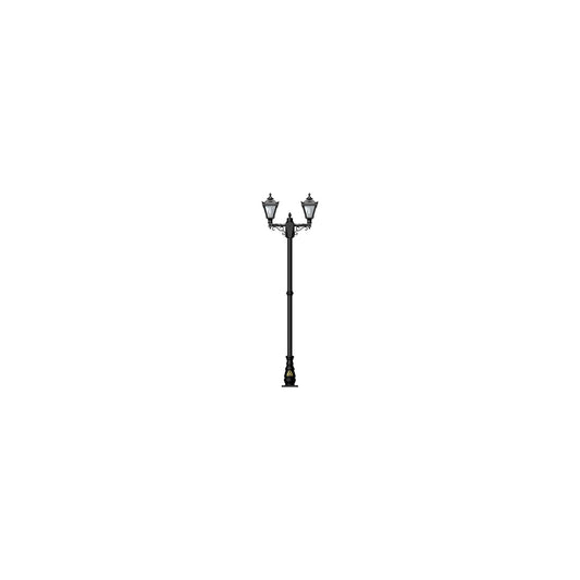 Victorian style medium double headed lamp post 2.47m