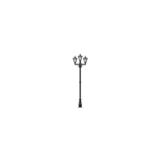 Victorian style medium triple headed lamp post 2.6m