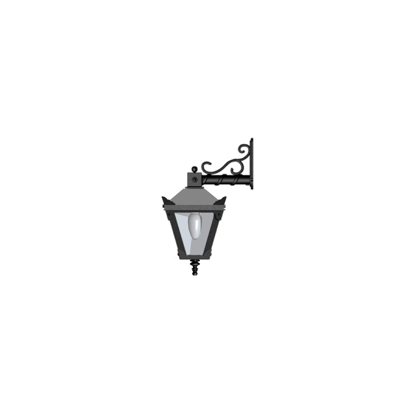 Victorian traditional cast iron downturned wall light 0.48m