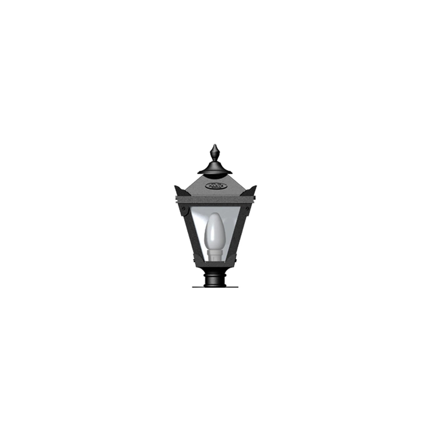 Victorian traditional cast iron pier light for narrow pier caps 0.38m