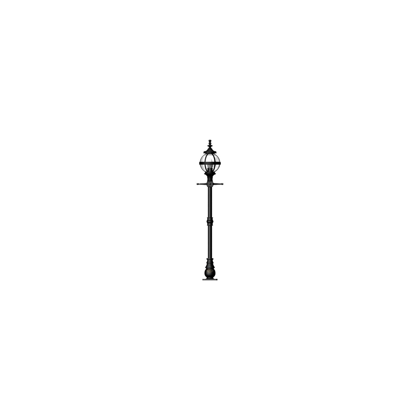 Victorian globe lamp post in cast iron 1.4m