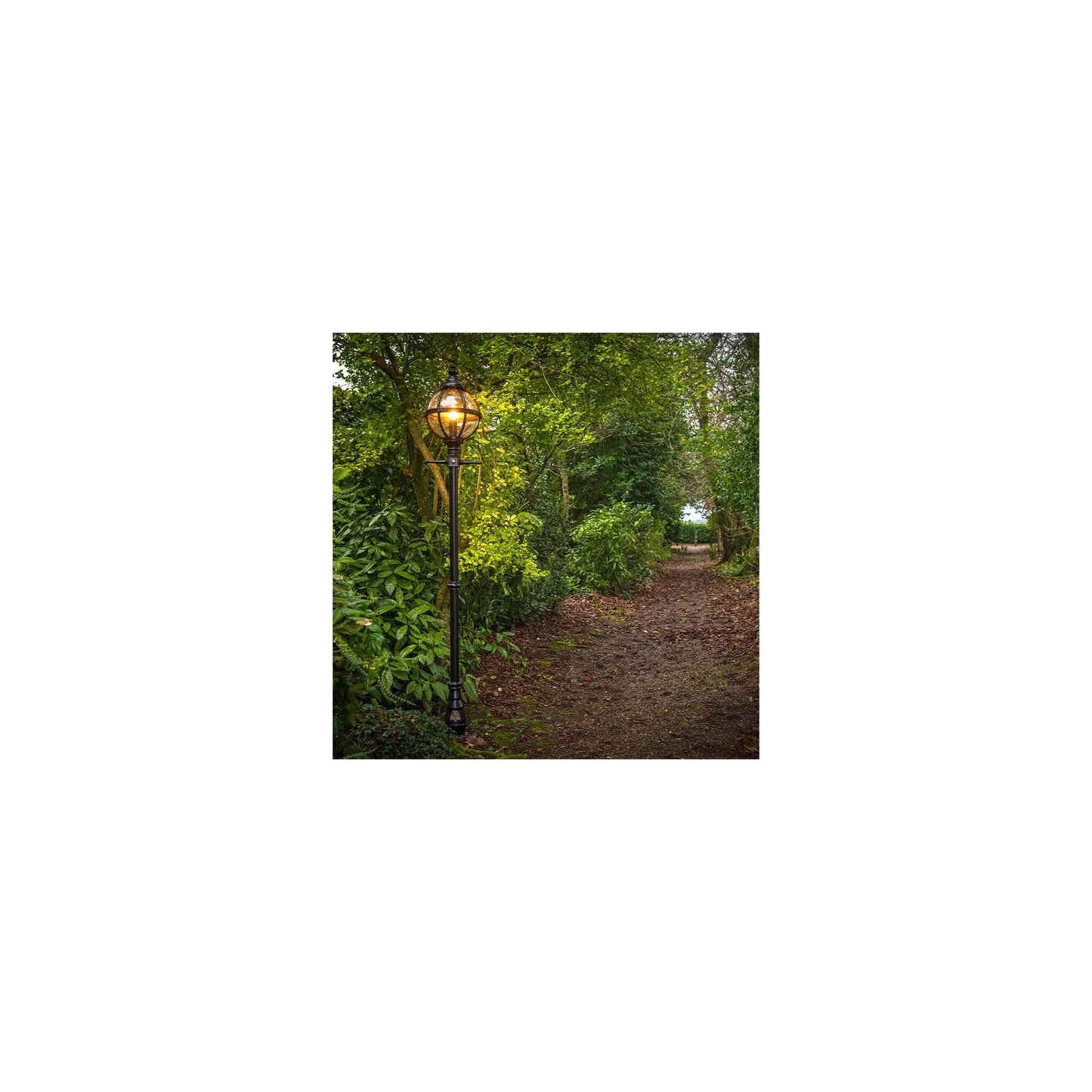 Victorian globe lamp post in cast iron 2.7m