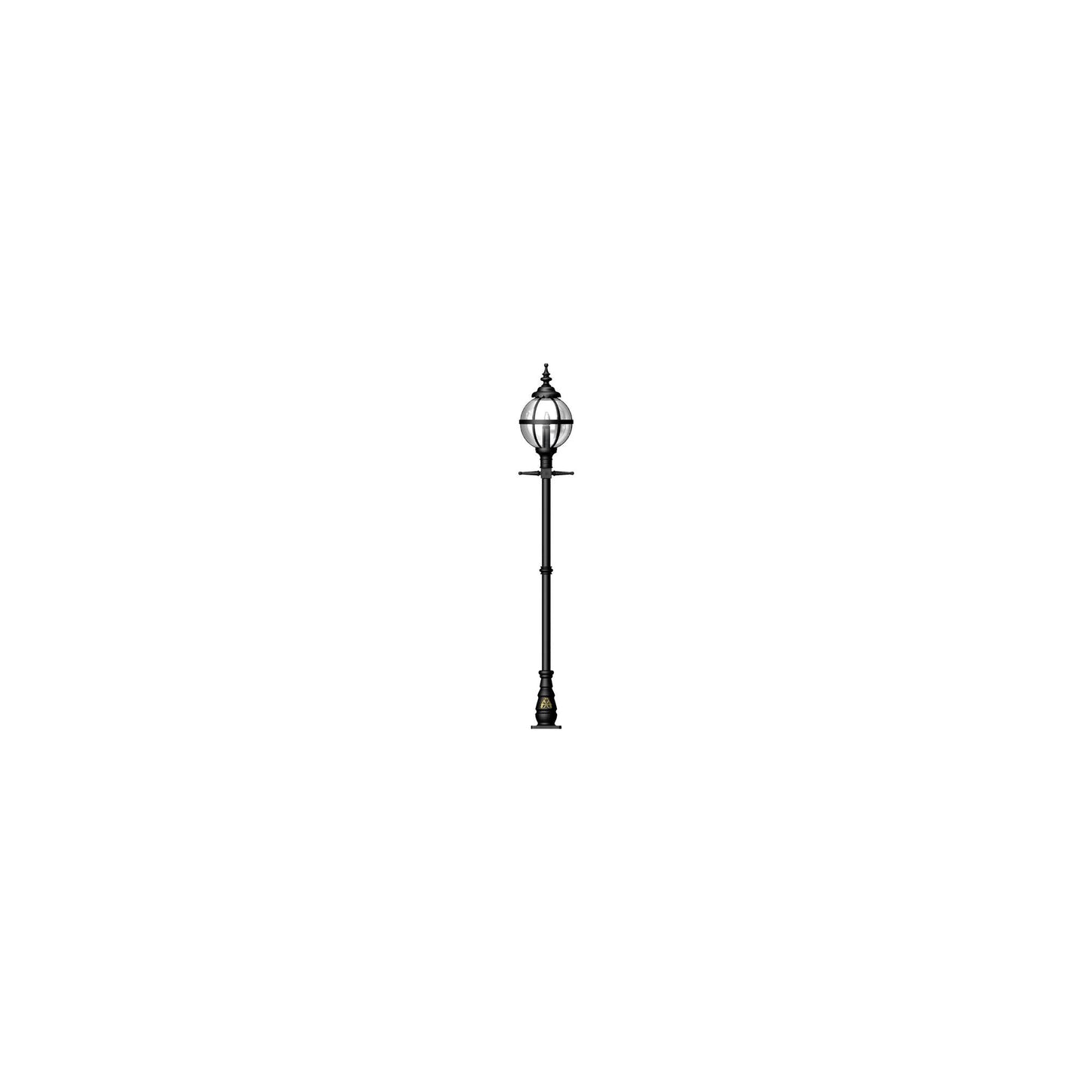 Victorian globe lamp post in cast iron 2.5m