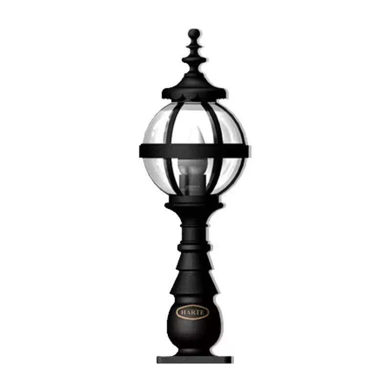Victorian Globe Pedestal Light In Cast Iron 0.65M