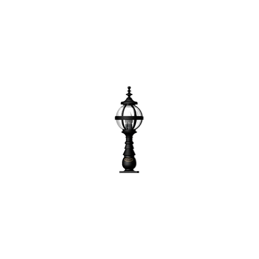 Victorian globe pedestal light in cast iron 0.65m
