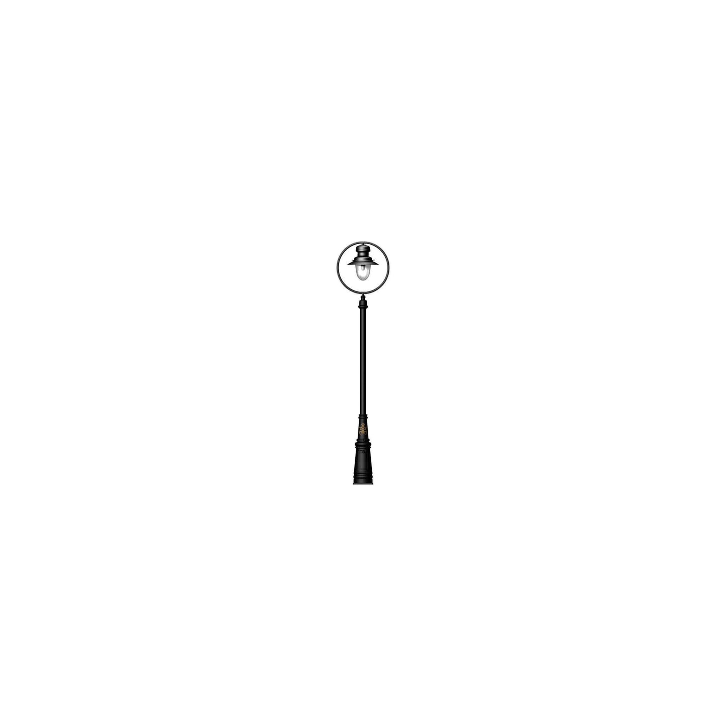Classic railway style lamp post in cast iron and steel 3.65m