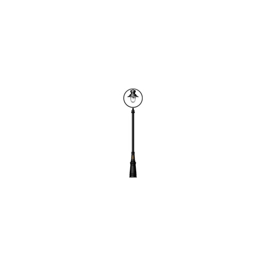 Classic railway style lamp post in cast iron and steel 3.65m