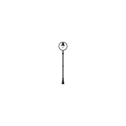 Classic railway style lamp post in cast iron and steel 2.73m