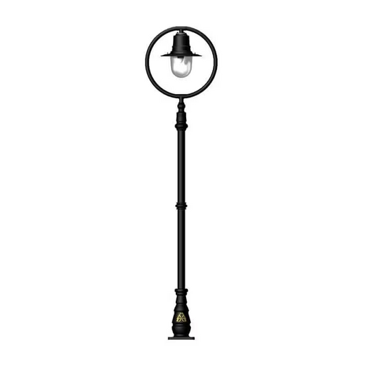 Classic Railway Style Lamp Post In Cast Iron And Steel 2.43M