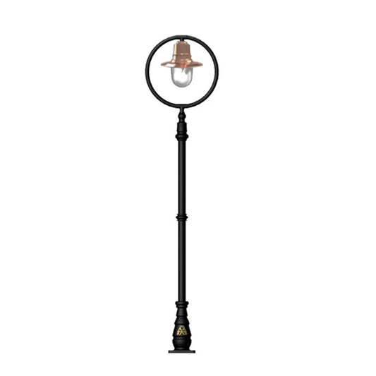 Classic railway style lamp post in cast iron and steel 2.43m