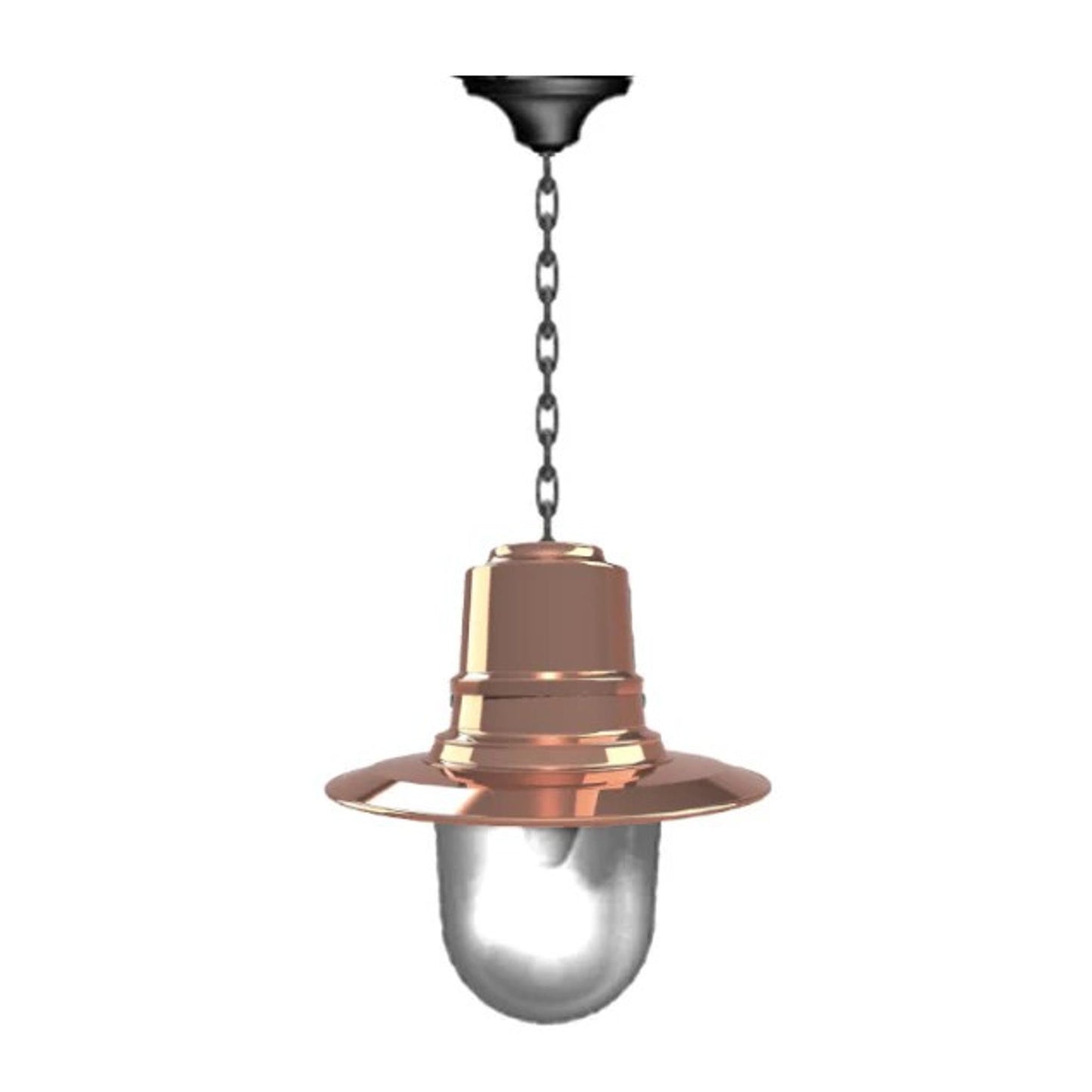 Classic railway style hanging light with chain 0.33m