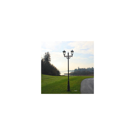 Victorian style large double headed lamp post 3.3m