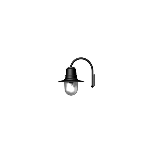 Vintage tear drop wall light in galvanised steel 0.46m