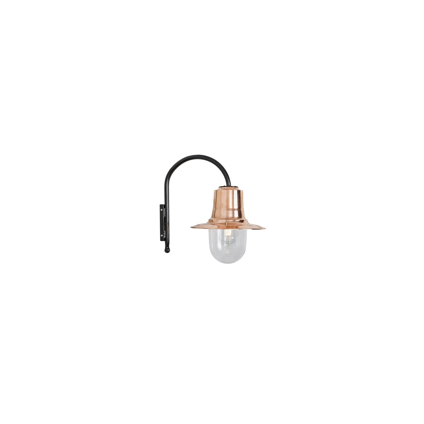 Vintage tear drop wall light in galvanised steel 0.46m